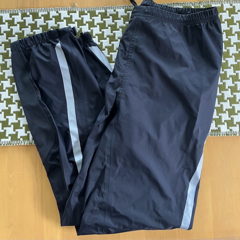 Novara Black Biking Pants with Reflective Trim Sz XL